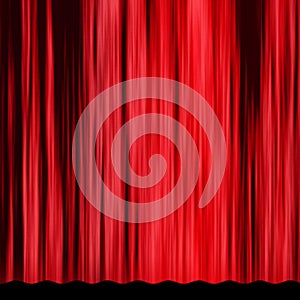 Vintage red curtain photo
