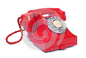 Vintage Red Dial Telephone