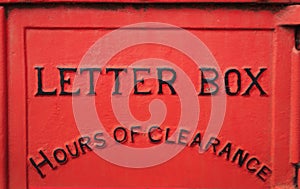Vintage red letter post box