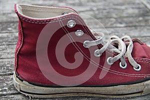 Vintage red (mahroon) canvas shoe - sneaker