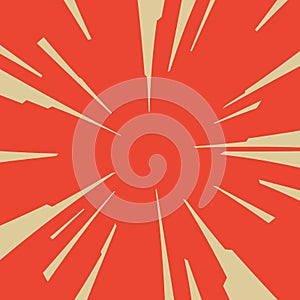 Vintage red radial lines background