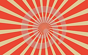 Vintage red radial lines background