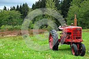 Vintage Red Tractor