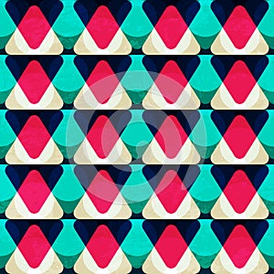 Vintage red triangle seamless pattern