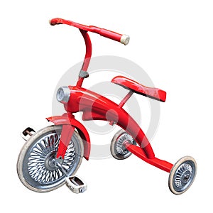 Vintage red tricycle