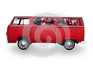 Vintage red van