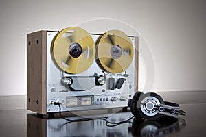 Vintage Reel-to-Reel stereo tape deck recorder