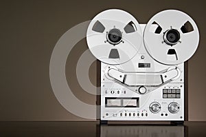 Vintage reel-to-reel tape recorder deck