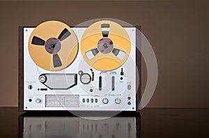 Vintage reel-to-reel tape recorder deck