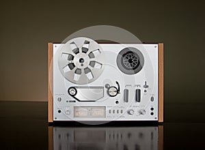 Vintage reel-to-reel tape recorder deck