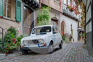 Vintage Renault car parked in the street