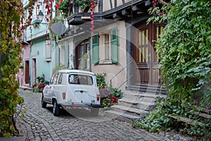 Vintage Renault car parked in the street