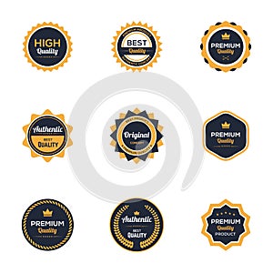 Vintage Retro Badge Logo Template Premium Quality Authentic Original Product