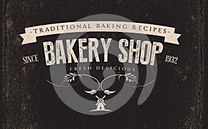 Vintage Retro Bakery Label
