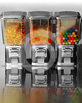 Vintage retro candy machines