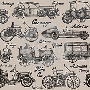 Vintage, retro cars. Background. banner, poster