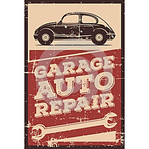 Vintage Retro Classic Car Service