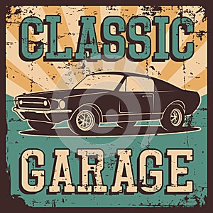 Vintage Retro Classic Car Service