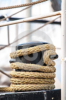 Vintage and retro details of old sailing boats during a Sail eve