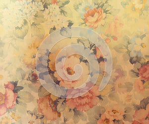 Vintage retro flower wallpaper