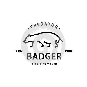 vintage retro hipster badger logo