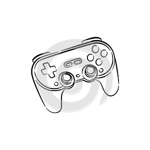 Vintage retro joystick gamepad video game controller