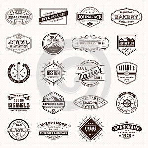 Vintage Retro Logos Labels vector.