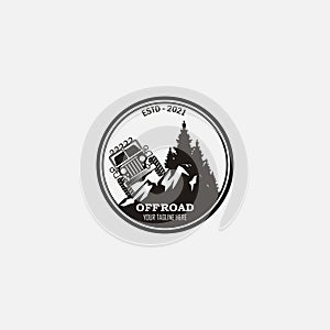 Vintage retro offroad logo design