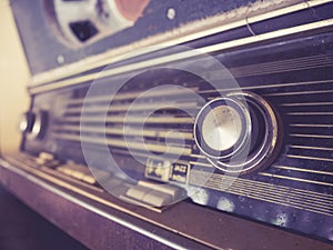 Vintage retro Radio Tune channel Music Entertainment