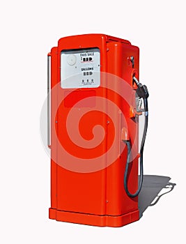 Vintage (retro) red gasoline pump