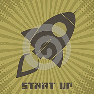 Vintage Retro Rocket