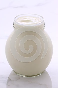 Vintage retro styling yogurt