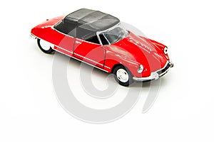 vintage retro toy red car cabriolet