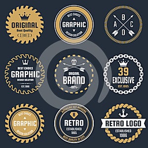 Vintage Retro Vector Logo for banner