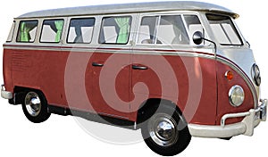 Vintage Retro VW Volkswagen Isolated Bus