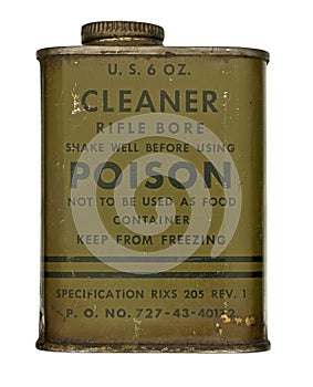 Vintage rifle cleaner bore can