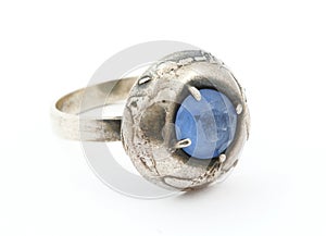 Vintage ring with blue gem