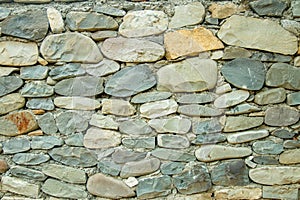 Vintage River stone wall texture for your background.