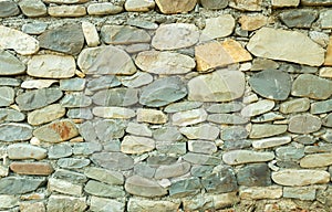 Vintage River stone wall texture for your background.
