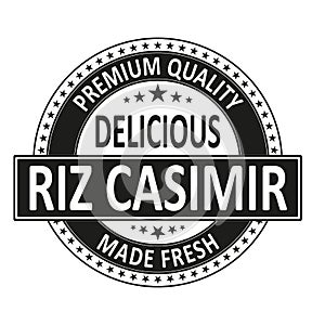 Vintage RIZ CASIMIR Restaurant Stamp on white