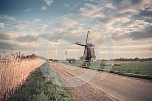 Vintage Road and Windmill