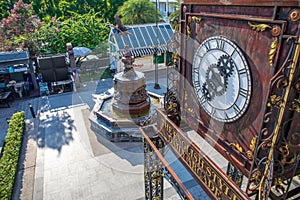 Vintage roman clock at Pickadaily Bangkok shopping mall in English or Europe style, shopping mall and location on Onnuch, Bangkok,