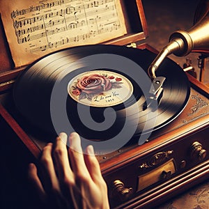 vintage romantic Musi player classic look love special