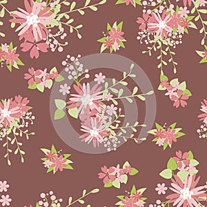 Vintage romantic vector trendy seamless pattern
