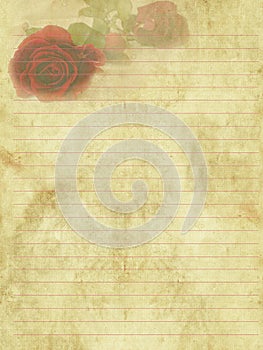 Vintage romantic writing paper for letters