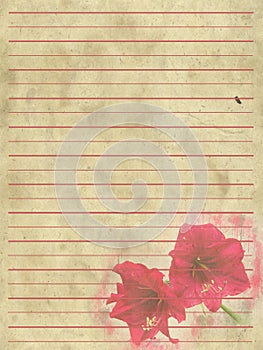 Vintage romantic writing paper for letters