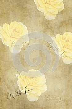 Vintage rose floral paper