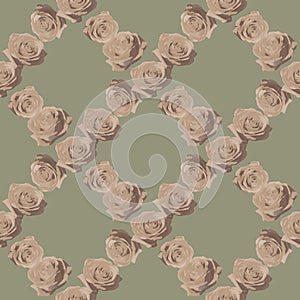 Vintage roses on delicate background