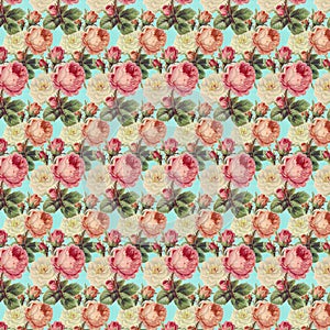 Vintage Roses Floral Pattern