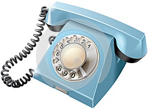 Vintage rotary dial telephone